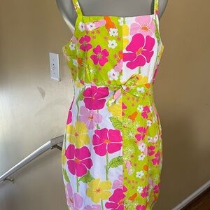 Lilly Pulitzer Floral Dress in Pink and Green
